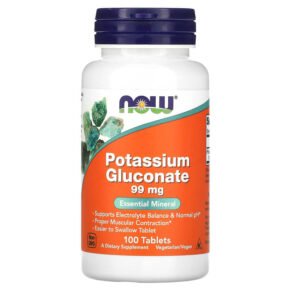 NOW Foods Potassium Gluconate 99 mg 100 viên 733739014603
