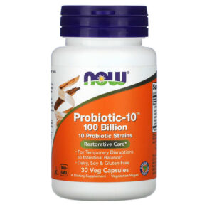 NOW Foods Probiotic-10 Restorative Care 100 Billion 30 viên 733739029317
