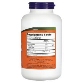 NOW Foods Psyllium Husk Caps 500 mg 500 Veg Capsules 733739059727