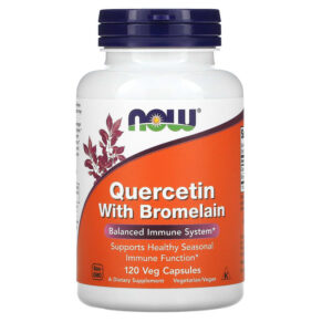 NOW Foods Quercetin + Bromelain 120 viên 733739030702