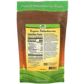 NOW Foods Real Food Certified Organic Golden Berries 8 oz (227 g) 733739056986