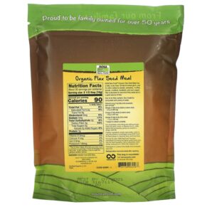 NOW Foods Real Food Organic Flax Seed Meal 1.4 lbs (624 g) 733739062567