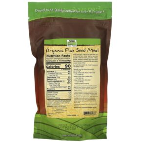 NOW Foods Real Food Organic Flax Seed Meal 12 oz (340 g) 733739062666
