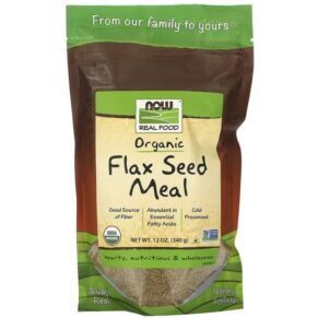NOW Foods Real Food Organic Flax Seed Meal 12 oz (340 g) 733739062666
