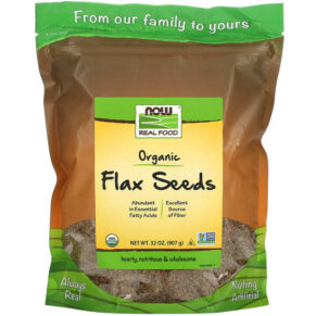 NOW Foods Real Food Organic Flax Seeds 32 oz (907 g) 733739062581