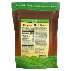 NOW Foods Real Food Organic Oat Bran 14 oz (397 g) 733739059512