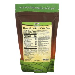 NOW Foods Real Food Organic White Chia Seed 1 lb (454 g) 733739062413