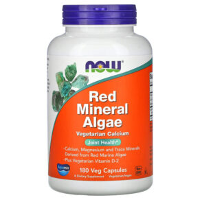 NOW Foods Red Mineral Algae 180 viên 733739015389