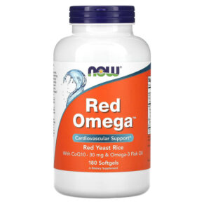 NOW Foods Red Omega Red Yeast Rice + CoQ10 30 mg 180 viên 733739016768
