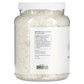 NOW Foods Solutions Magnesium Flakes 100% Pure 54 oz (1531 g) 733739077387