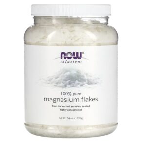 NOW Foods Solutions Magnesium Flakes 100% Pure 54 oz (1531 g) 733739077387