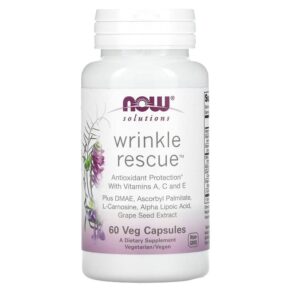 NOW Foods Solutions Wrinkle Rescue 60 viên 733739033673
