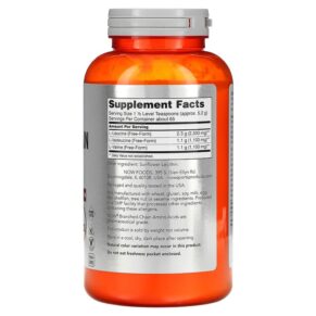 NOW Foods Sports Branched-Chain Amino Acid Powder 12 oz (340 g) 733739002136