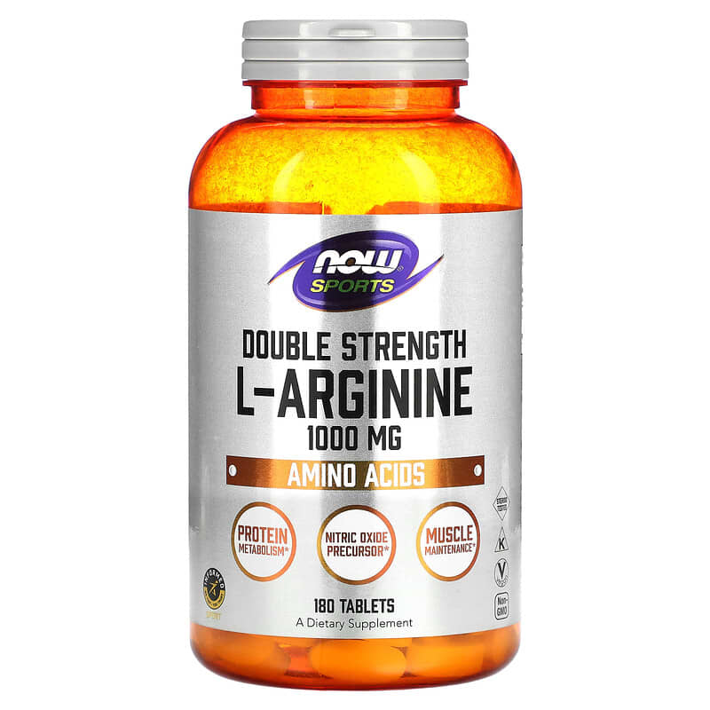 NOW Foods Sports Double Strength L-Arginine 1.000 mg 180 viên 733739000262