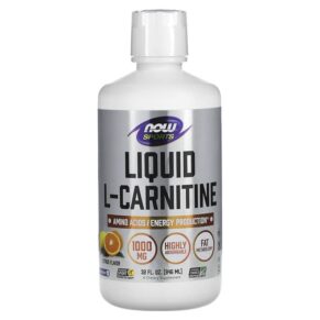 NOW Foods Sports Liquid L-Carnitine Citrus 1.000 mg 32 fl oz (946 ml) 733739000699
