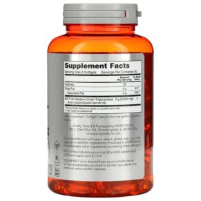 NOW Foods Sports MCT Oil 1.000 mg 150 Softgels 733739021960