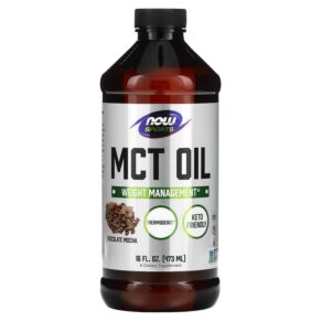 NOW Foods Sports MCT Oil Chocolate Mocha 16 fl oz (473 ml) 733739022172