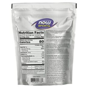 NOW Foods Sports MCT Powder with Whey Protein Unflavored 1 lb (454 g) 733739017369