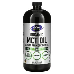 NOW Foods Sports Organic MCT Oil 32 fl oz (946 ml) 733739022363