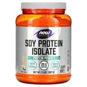 NOW Foods Sports Soy Protein Isolate Creamy Vanilla 2 lbs (907 g) 733739021427