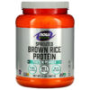 NOW Foods Sports Sprouted Brown Rice Protein Powder Pure Unflavored 2 lbs (907 g) 733739022066