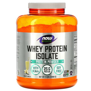NOW Foods Sports Whey Protein Isolate Creamy Vanilla 5 lbs. (2268 g) 733739021595
