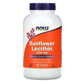 NOW Foods Sunflower Lecithin 1.200 mg 200 viên 733739023131