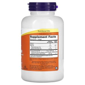 NOW Foods Super Primrose Evening Primrose Oil 1.300 mg 120 Softgels 733739017574