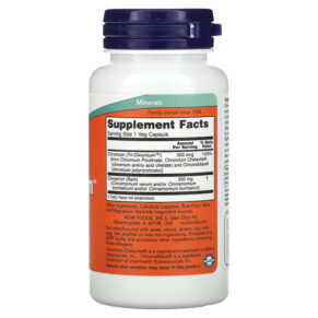 NOW Foods Tri-Chromium 500 mcg 90 Veg Capsules 733739014283