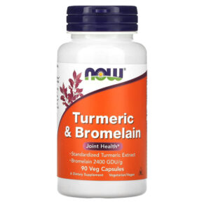 NOW Foods Turmeric & Bromelain 90 viên 733739031105