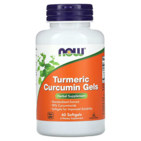 NOW Foods Turmeric Curcumin Gels 60 viên 733739049384