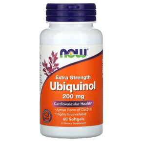 NOW Foods Ubiquinol 200 mg Extra Strength 60 viên 733739031440