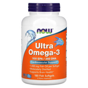 NOW Foods Ultra Omega-3 500 EPA/250 DHA 180 Fish viên 733739016652