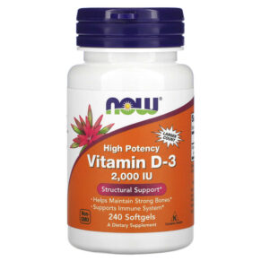 NOW Foods Vitamin D-3 50 mcg (2.000 IU) 240 viên 733739003775