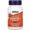 NOW Foods Vitamin D-3 5.000 IU 120 viên 733739003720