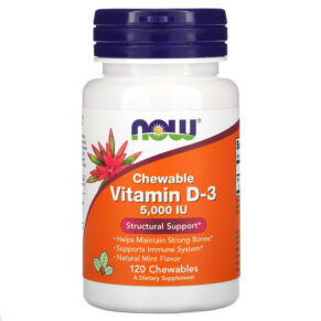 NOW Foods Vitamin D-3 Natural Mint 5.000 IU 120 viên 733739003584