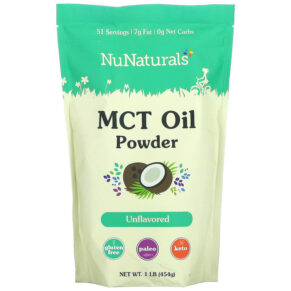 NuNaturals MCT Oil Powder Unflavored 1 lb (454 g) 739223009858
