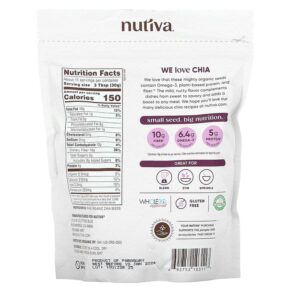 Nutiva Organic Chia Seeds 12 oz (340 g) 692752103117