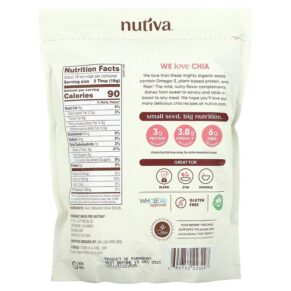 Nutiva Organic Ground Chia Seeds 12 oz (340 g) 692752223297