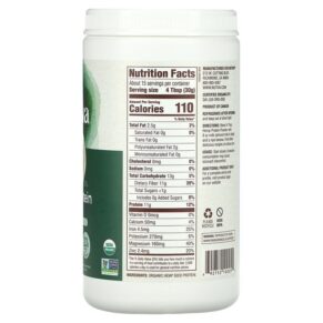 Nutiva Organic Hemp Protein Powder Fiber Plus 1 lb (454 g) 692752100055