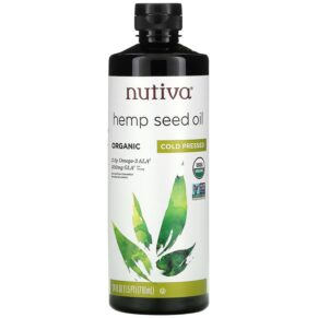 Nutiva Organic Hemp Seed Oil Cold Pressed 24 fl oz (710 ml) 692752100109