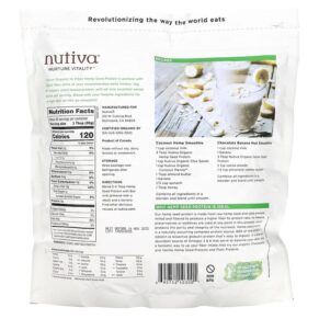 Nutiva Organic Hemp Seed Protein 3 lbs (1.36 kg) 692752103001