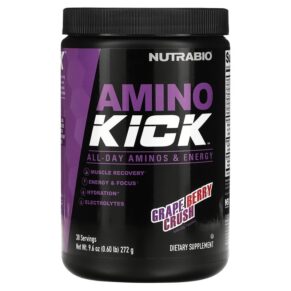 Nutrabio Labs Amino Kick Grape Berry Crush 0.6 lb (272 g) 649908217501