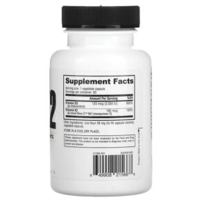 Nutrabio Labs D3 K2 60 Veggie Capsules 649908215668