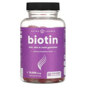 NutraChamps Biotin Natural Strawberry 5.000 mcg 60 viên 621983990173
