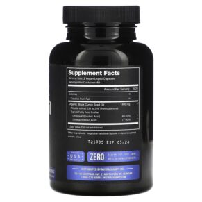 NutraChamps Black Seed Oil 120 Veggie Capsules 621983999824
