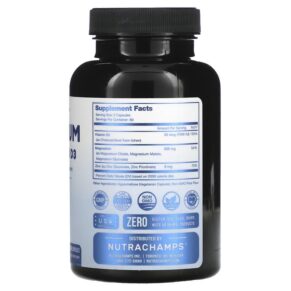 NutraChamps Magnesium Zinc & Vitamin D3 120 Veggie Capsules 621983990494