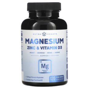 NutraChamps Magnesium Zinc & Vitamin D3 120 viên 621983990494