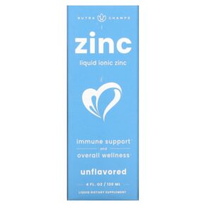 NutraChamps Zinc Liquid Ionic Unflavored 4 fl oz (120 ml) 621983990340