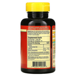 Nutrex Hawaii BioAstin Hawaiian Astaxanthin 12 mg 75 Soft Gels 732894400399